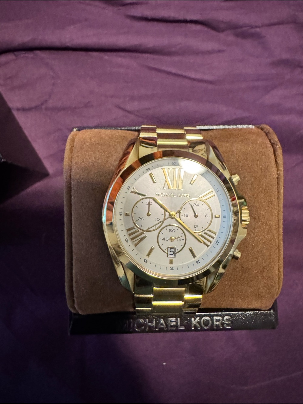 Michael Kors Gold Tone Men's Chronograph Watch with White Dial MK 6266 - Picture 2 of 7